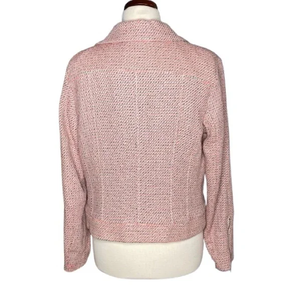 MNG Collection Pink/Black Asymmetrical Zip Jacket Women’s XL. EUC - Picture 3 of 9